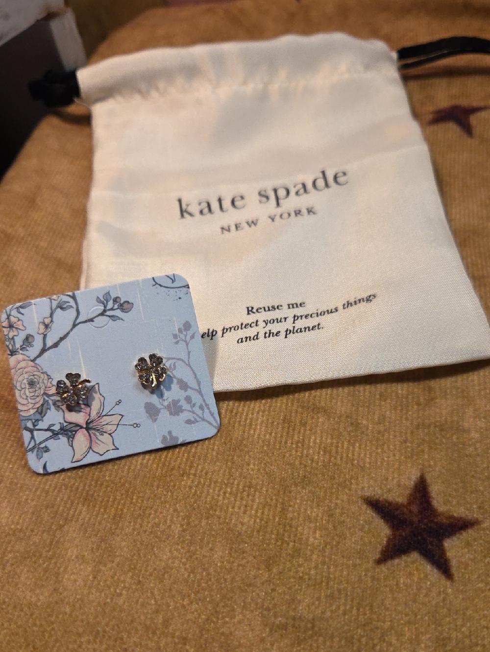 kate spade Gold Clover Mini Stud Earrings